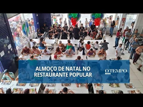 Almoço de Natal dos restaurantes populares contou com cerca de 3.000 pessoas