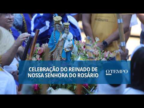 Neste domingo (3), a imagem da santa foi recebida pelas guardas de congado e seguiu em procissão até a sede da irmandade