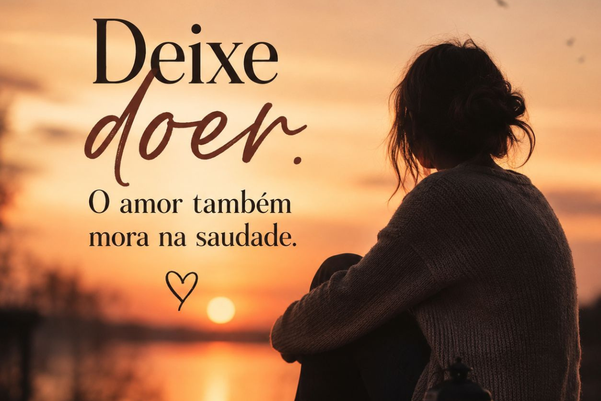 Deixe doer. O amor também mora na saudade.