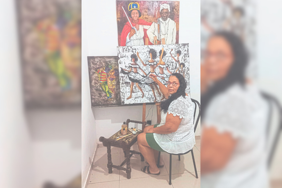 Ilmara é uma das expositoras de 'Cores da Natureza', que passou pela Colônia Santa Isabel