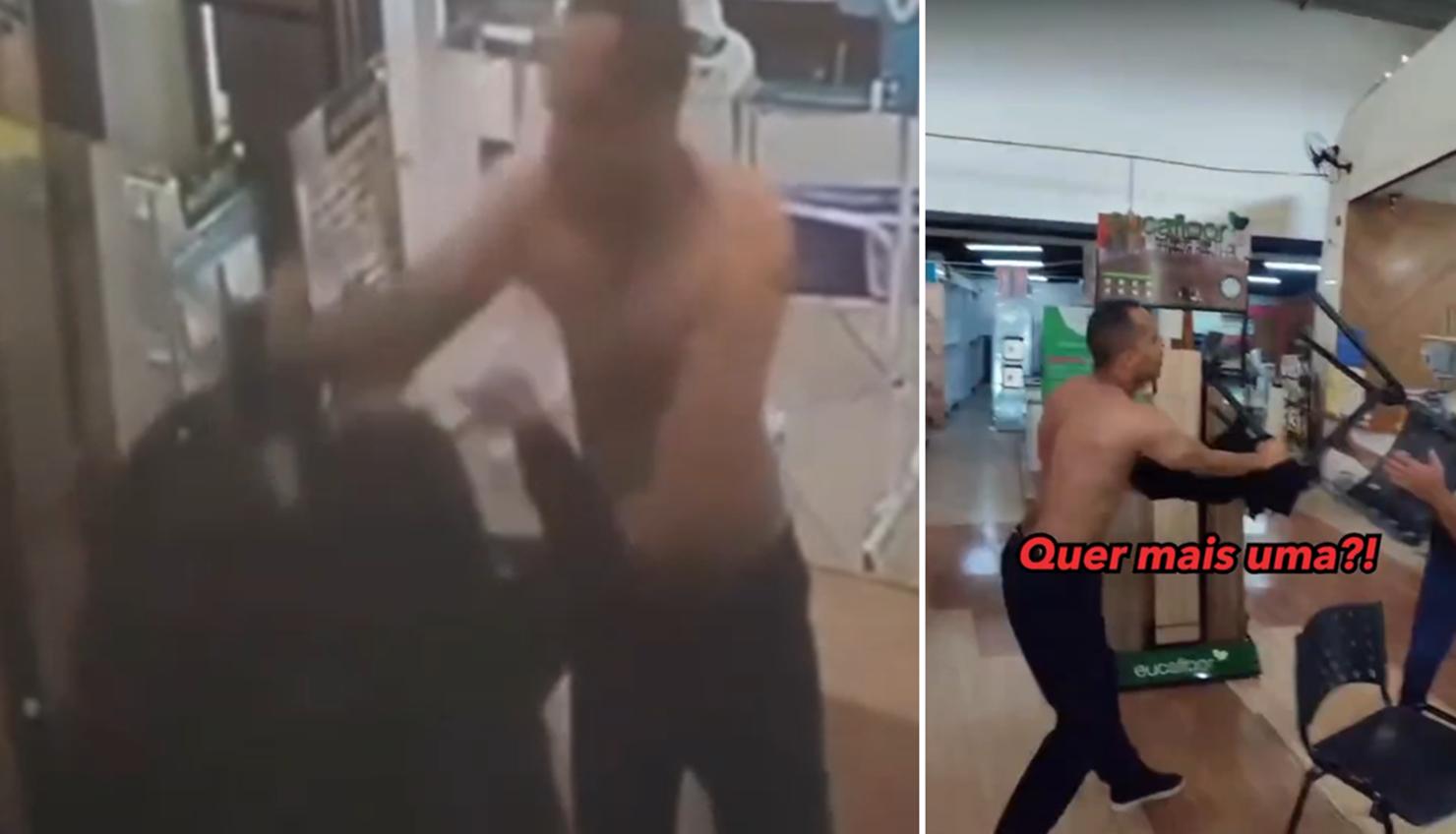 Vídeos que circulam nas redes sociais mostram parte das agressões