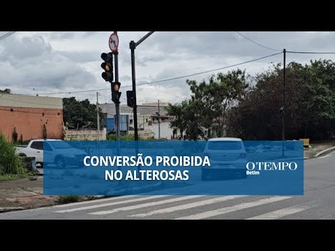 Placas proíbem conversão à esquerda no sentido bairro–Centro, mas manobras irregulares são registradas com frequência no Jardim das Alterosas 2ª Seção