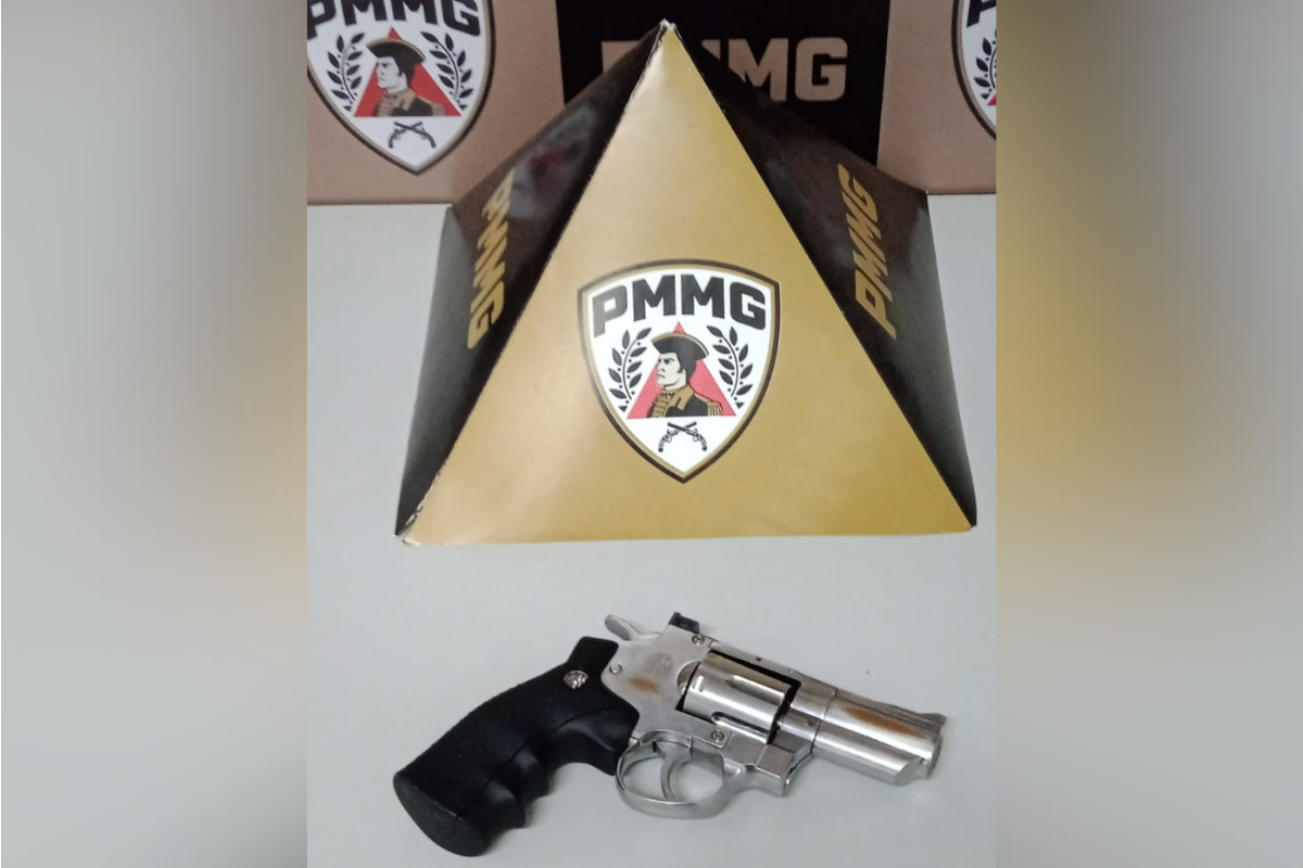 Revólver calibre 38 usado pelo suspeito