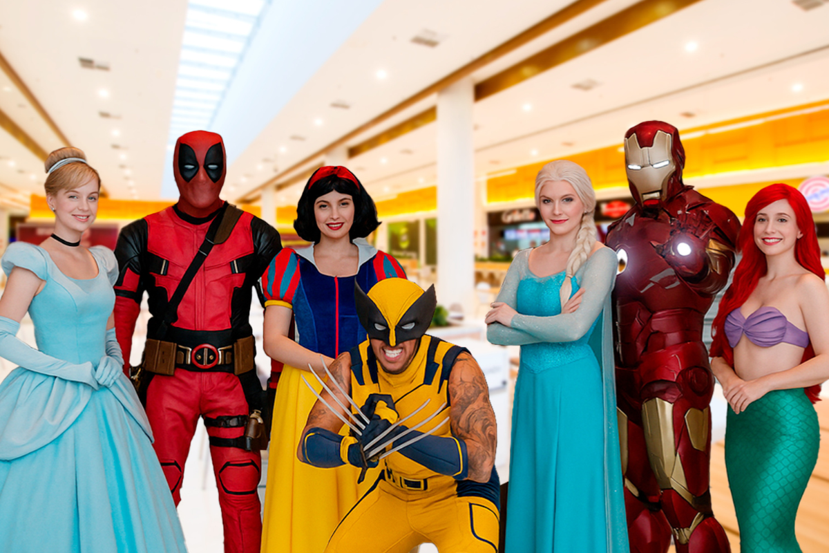 Princesas Cinderela, Branca de Neve, Elza e Ariel, e os heróis Homem-Aranha, Deadpool, Wolverine e Homem de Ferro vão estar presentes